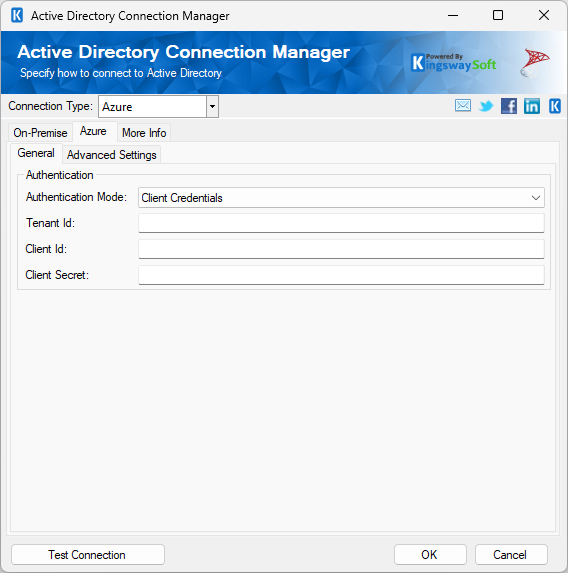 Azure Active Directory Connection Manager Client Credentials
